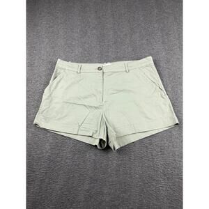 H&M Women's Bermuda High Rise Trouser Shorts Khaki Beige Size 16 Chino